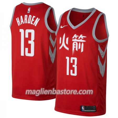 Maglia NBA Houston Rockets James Harden 13 Nike City Edition Swingman - Uomo